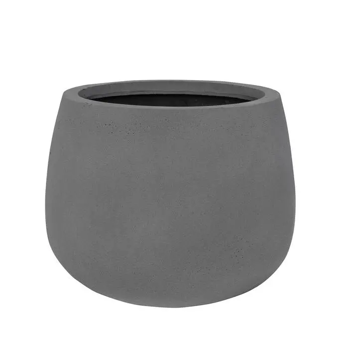 Pot Kevan dark grey round 25xH21cm