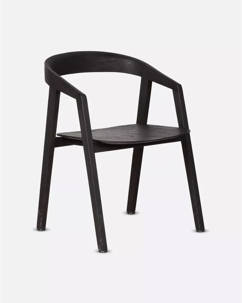 Arc chair black teak