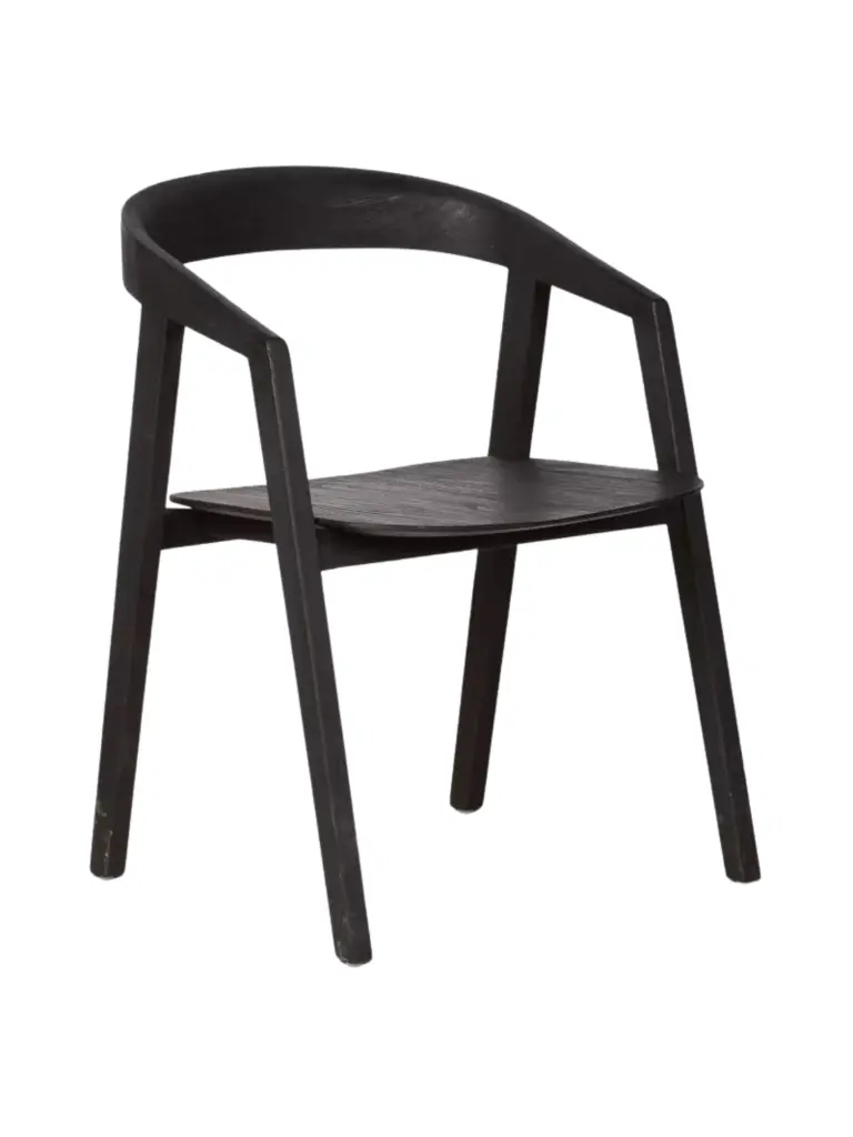 Arc chair black teak