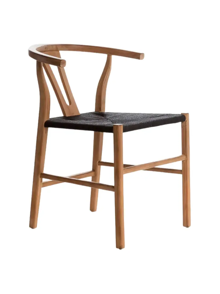 Rob chair Natural Black teak/rope