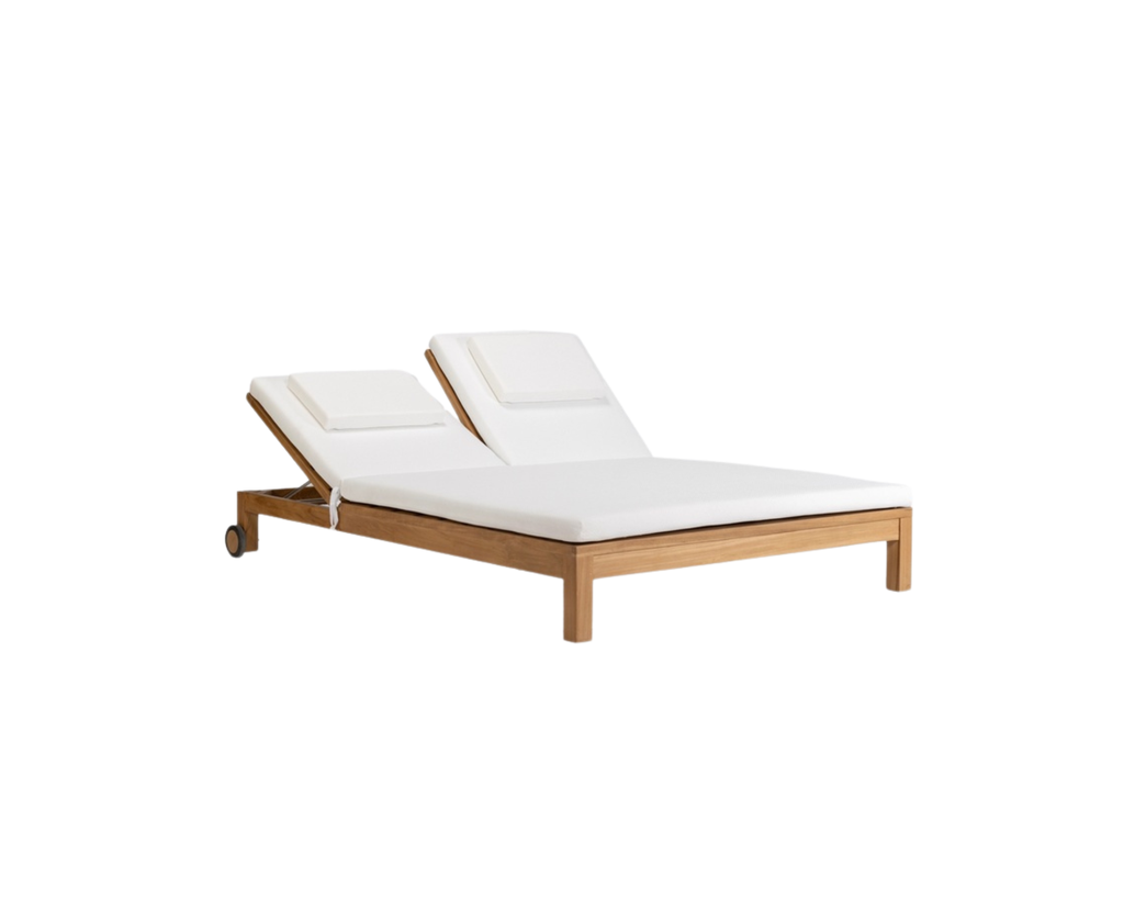 Genesis outdoor sunbed 140x200cm teak