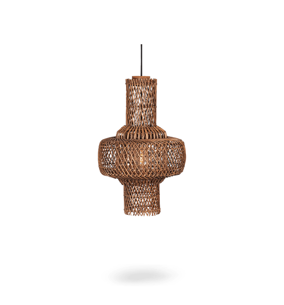 Lampshade Elements natural-black-brown-taupe 60x60x56cm