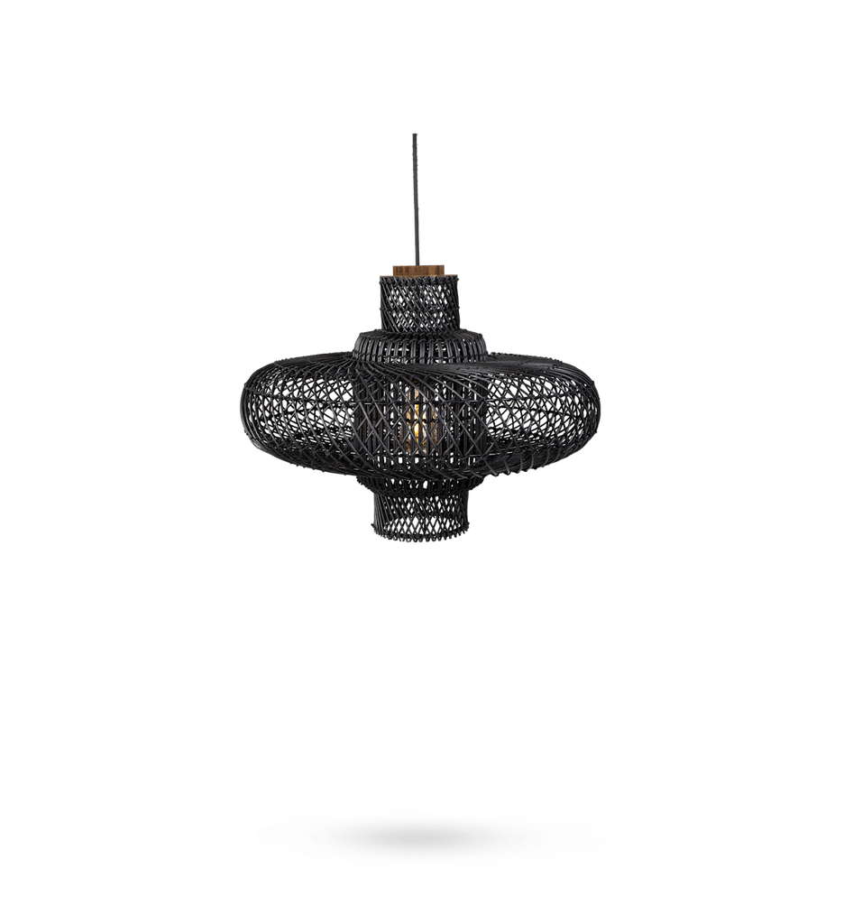 Lampshade Organo natural-black-brown-taupe 70x70x45cm