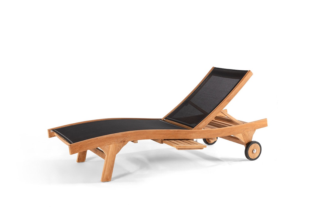 Sunlounger Samui black - white or taupe