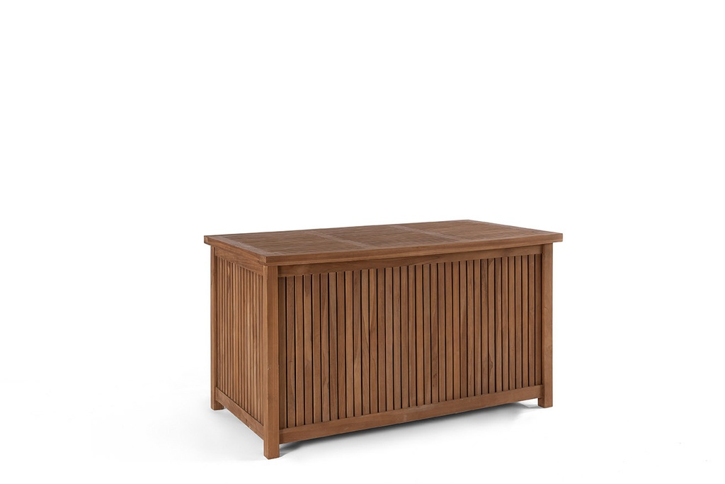Storage box teak for outdoor cushions