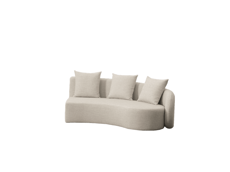 Outdoor 3-seater right armrest Corinto L223XD100xH80 Fabric Olefin color beige