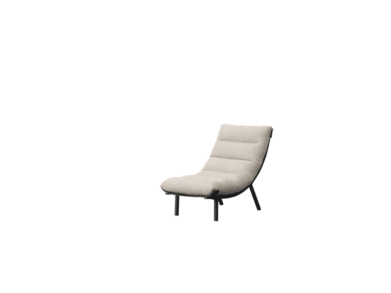 Outdoor relax chair Santa Ana L67xD59xH40cm Anthracite alu - fabric beige