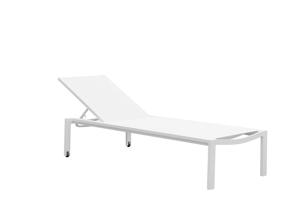 Sunlounger Bangar L200xD75xH34 white alu - fabric white