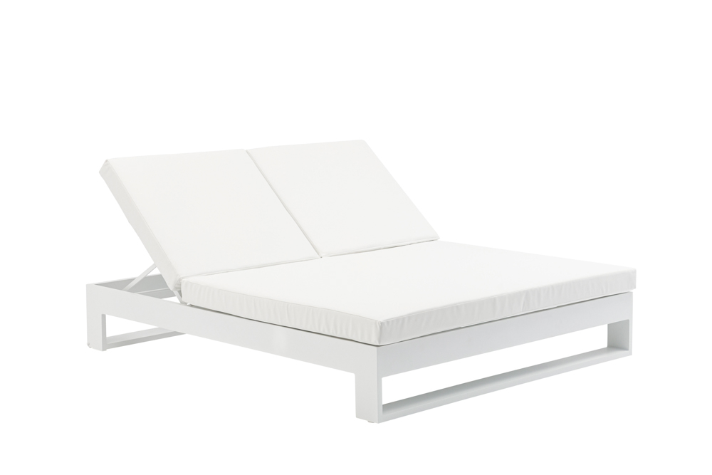 Daybed Niland L190xD160xH38 white alu - fabric white