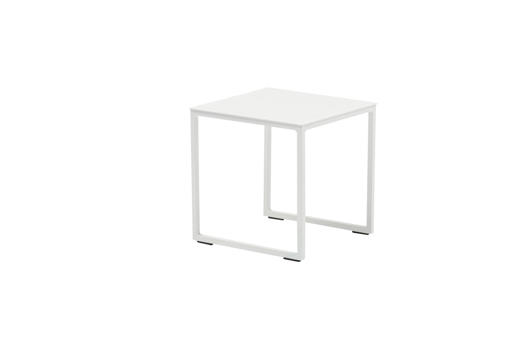 Outdoor side table Davis L34xL34xH30 white alu