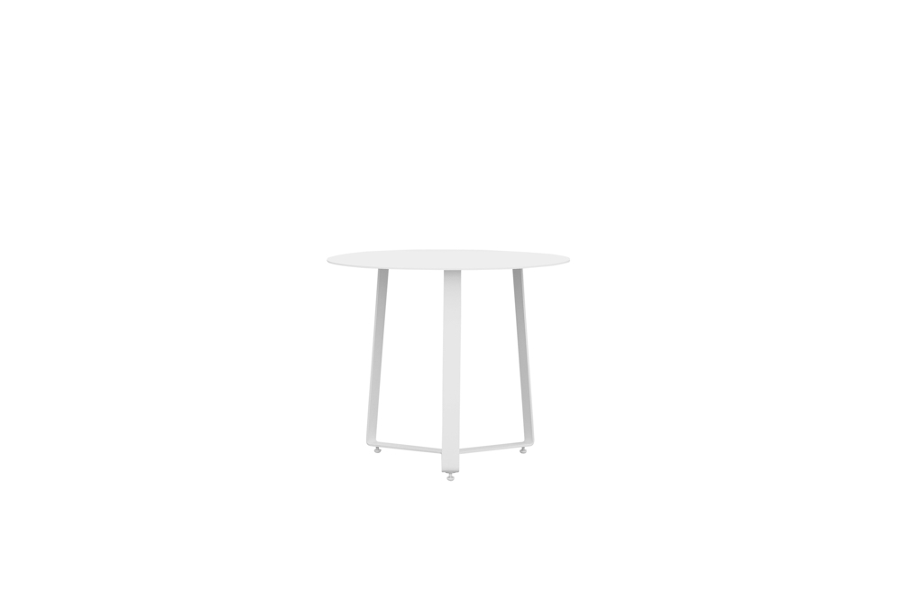 Outdoor side table Bangar round 60cm white alu 