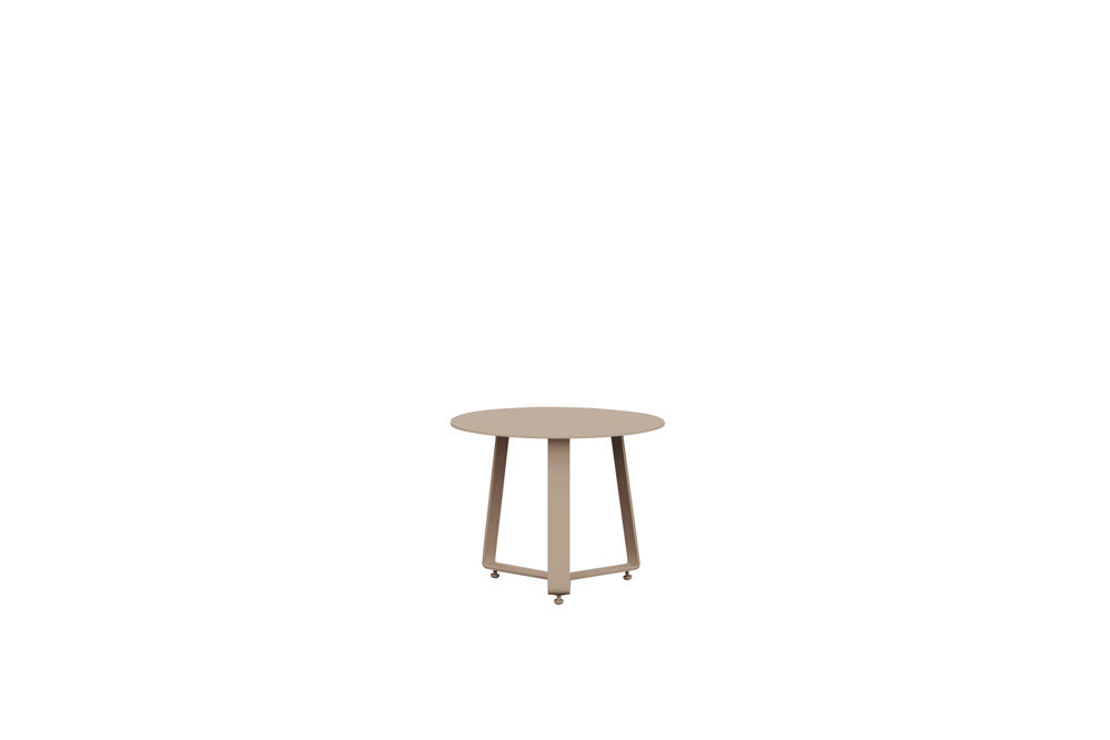 Outdoor side table Bangar round 45cm taupe alu