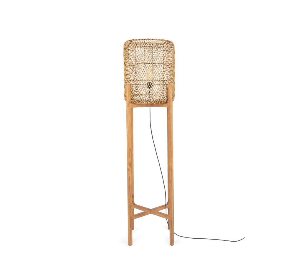 Aurora standing lamp rattan