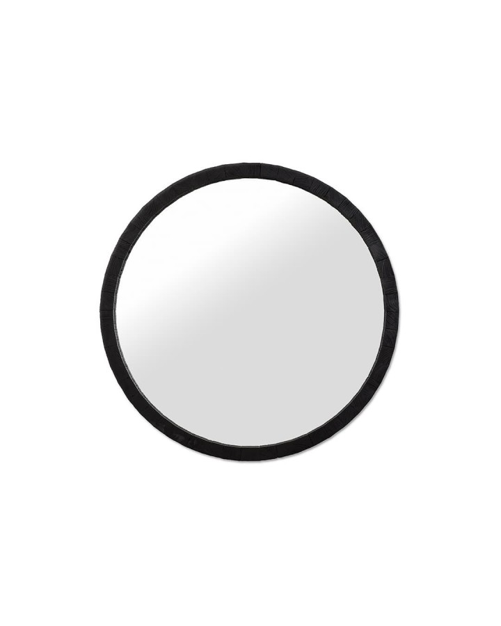 Mirror Esferic black 80 teak
