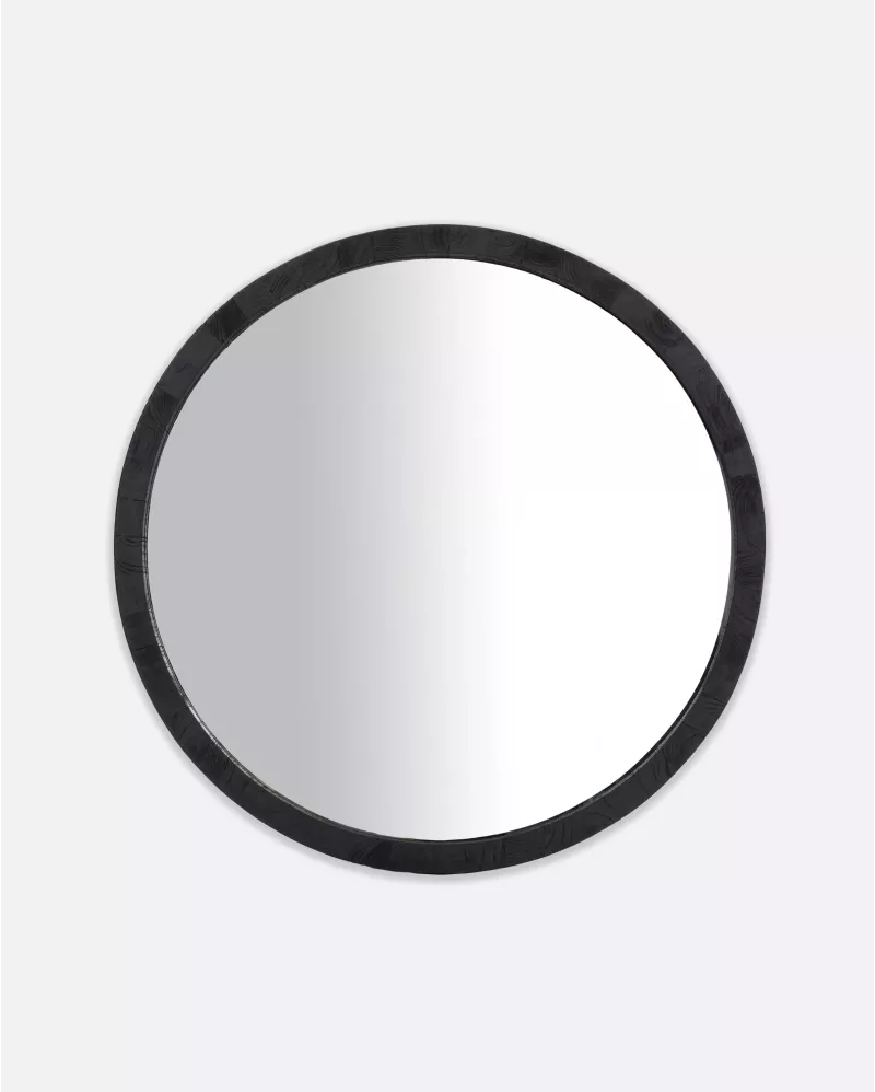 Mirror Esferic black 80 teak