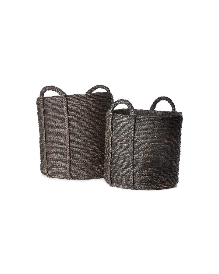 Basket Asa round black (set of 2)