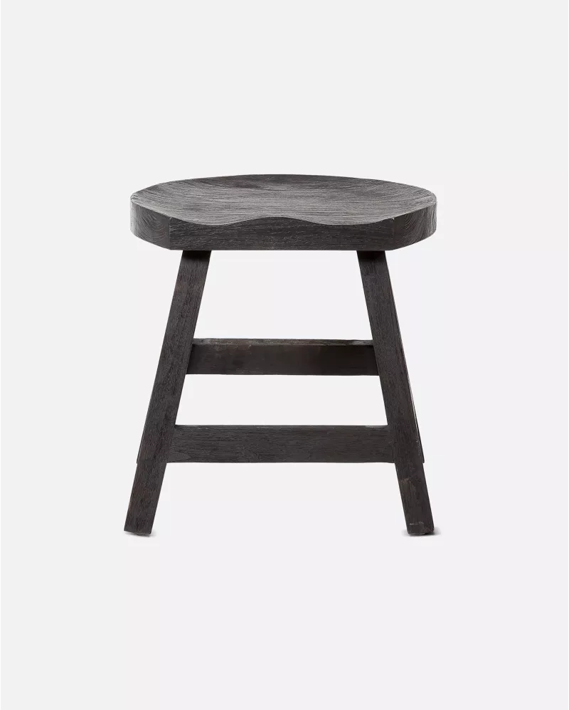 King stool black teak