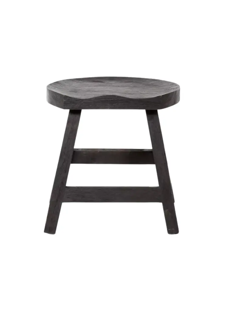 King stool black teak