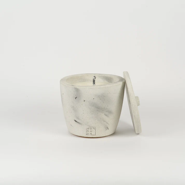 Urban Outdoor Garden Candle Small + lid - Grey marble