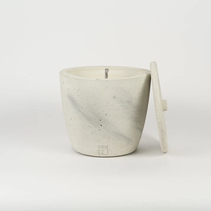 Urban Outdoor Garden Candle Large + lid - Grey marble