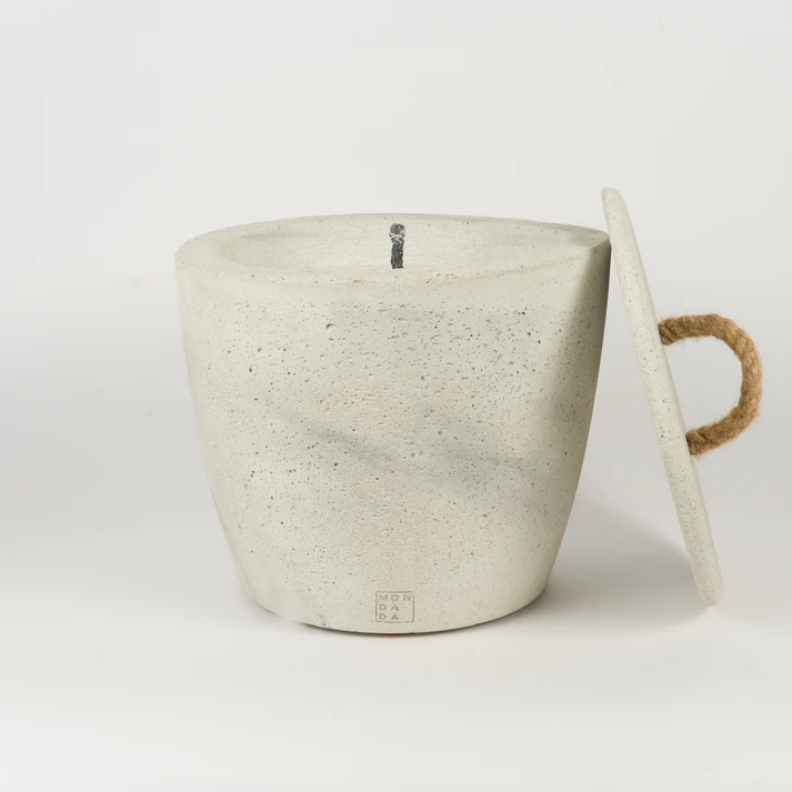 Urban Outdoor Garden Candle XL + lid - Grey marble