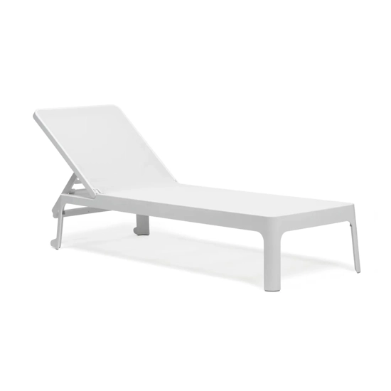 Sunlounger plano bianco