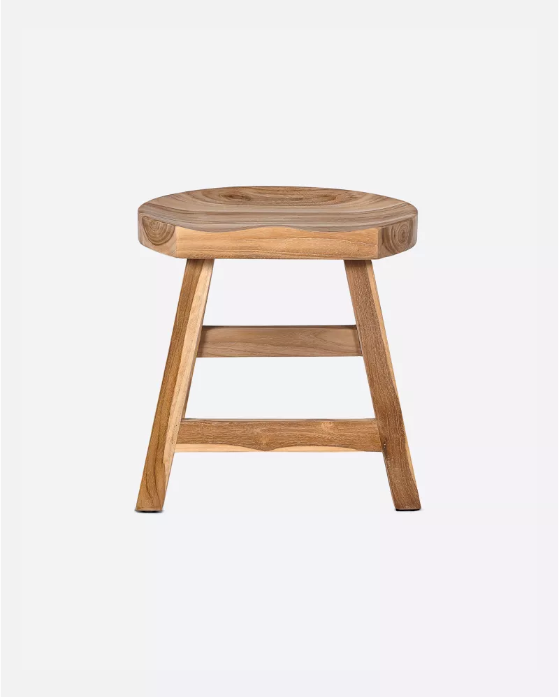 King stool natural teak