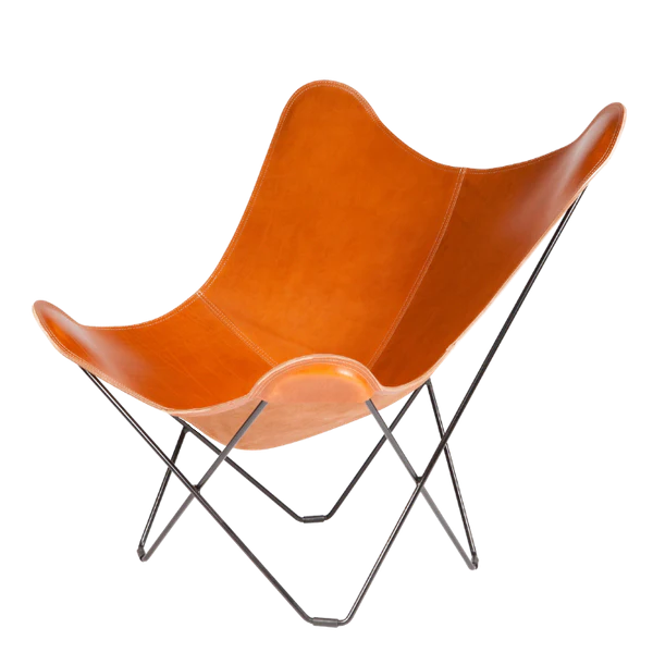 Leather butterfly chair black/polo