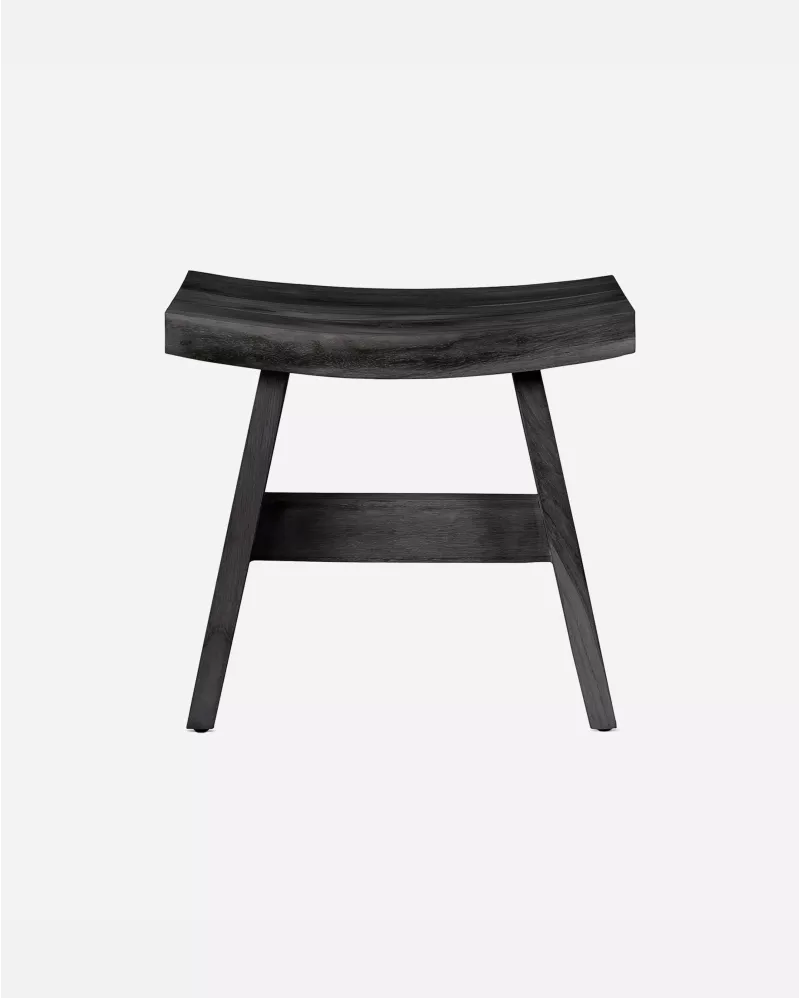 U stool black teak