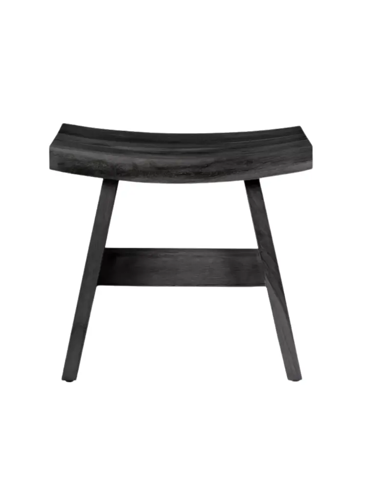 U stool black teak