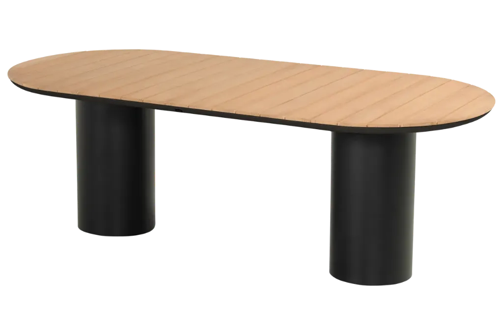 Valencia dining wood 220x100cm black