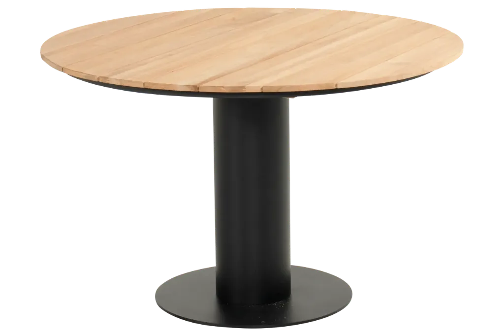 Girona round dining wood 120cm black