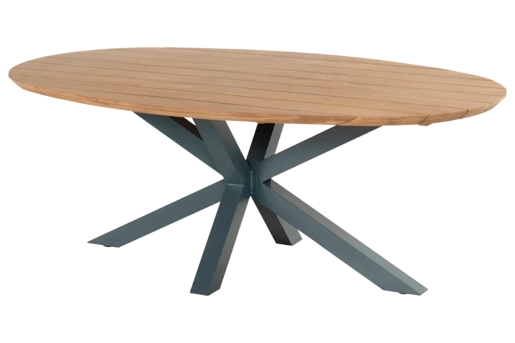 San Sebastian dining wood 200x120cm graphite blue