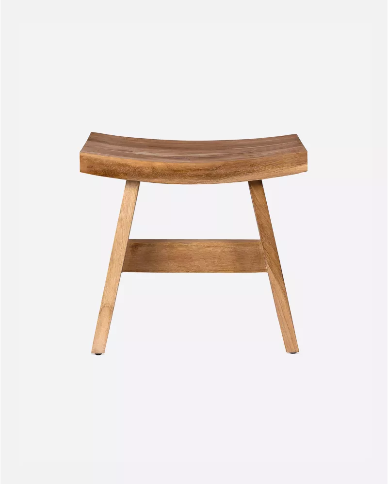 U stool natural teak