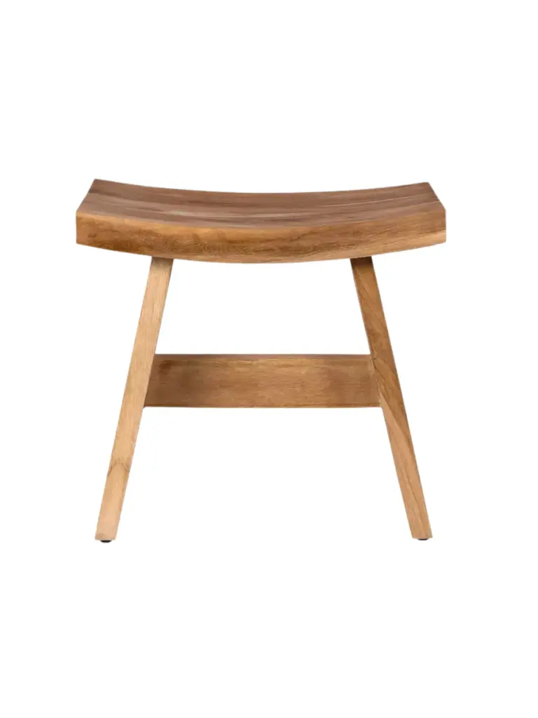 U stool natural teak