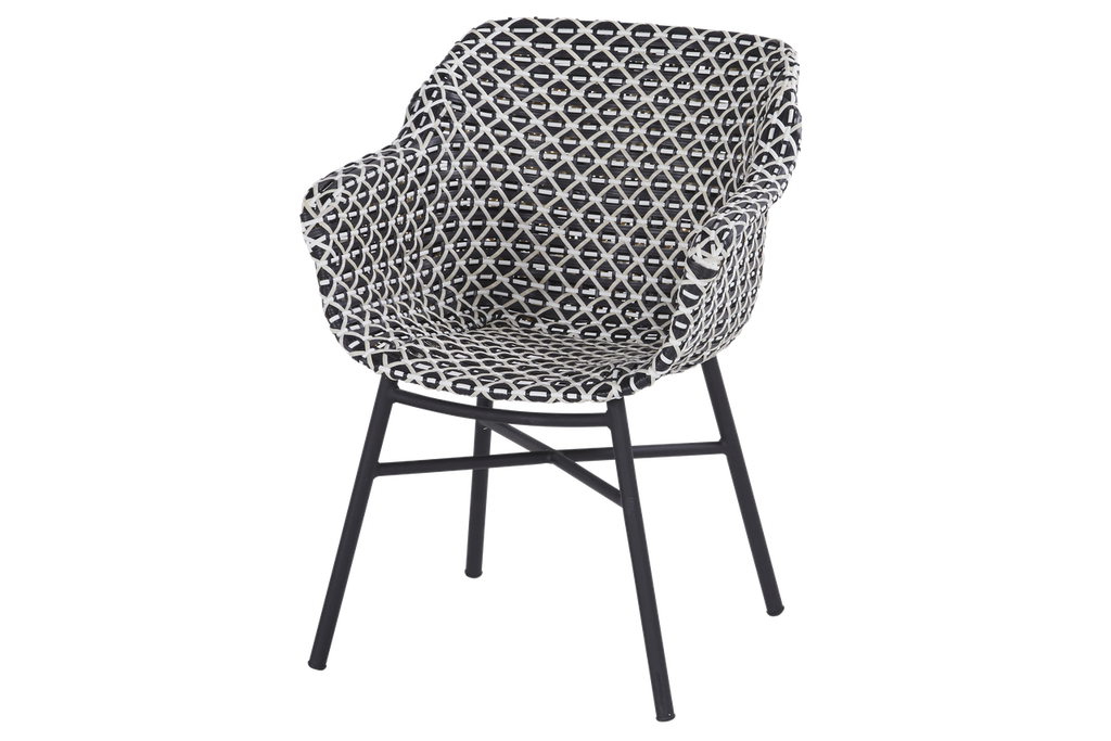 Chair Delphine black wicker/black