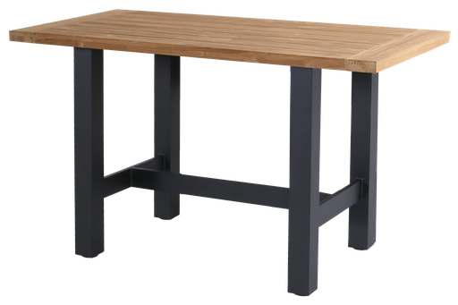 Bar table Yasmani black alu/teak 180x100