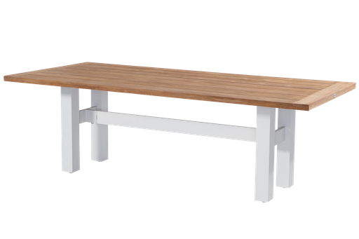 Table Yasmani white alu/teak 240