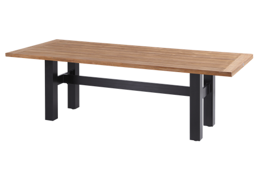 Table Yasmani black alu/teak 240