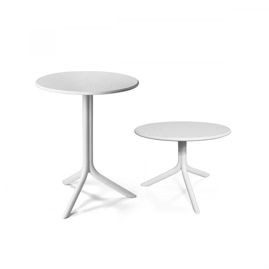 Outdoor Step side table white