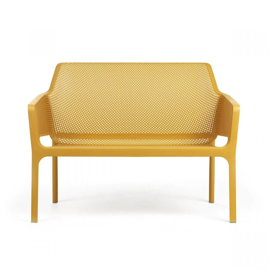 Outdoor Net bench yellow