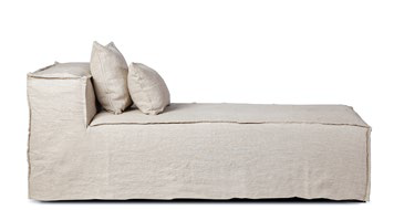 Strozzi chaise longue natural linen