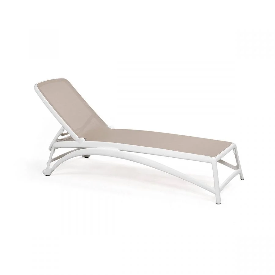Sunlounger Atlantico white/taupe