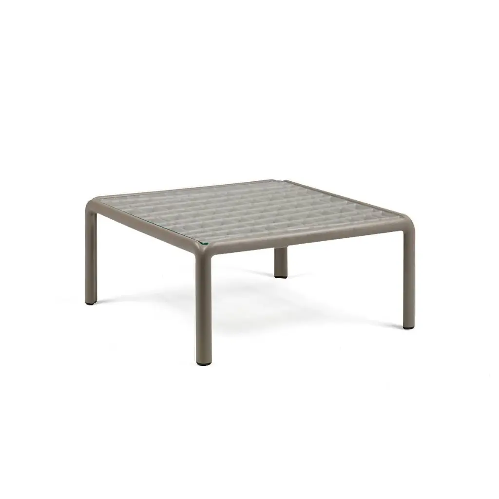 Komodo Coffee table taupe with glass 