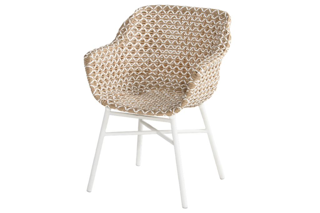 Outdoor Chair Delphine beige/white