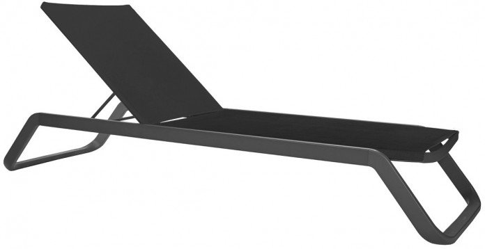 Sunlounger Vila anthracite alu