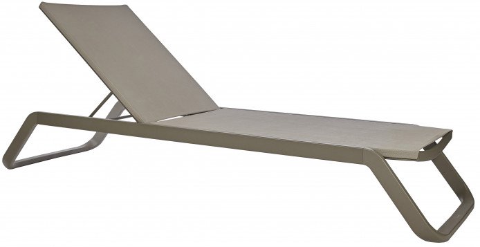 Sunlounger Vila taupe alu