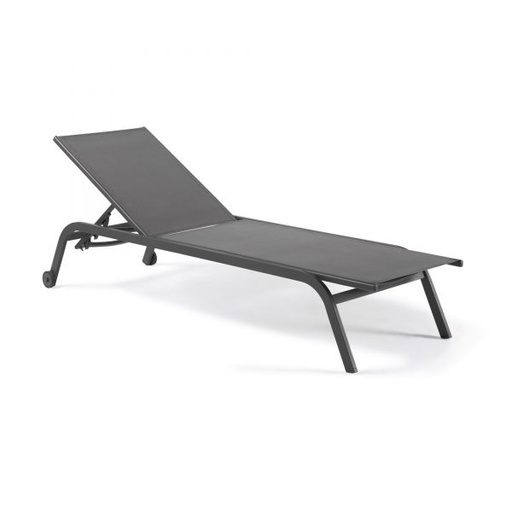 Sunlounger Navarro alu carcoal/silver grey