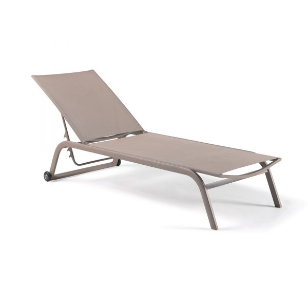 Sunlounger Zaragoza alu champagne/taupe