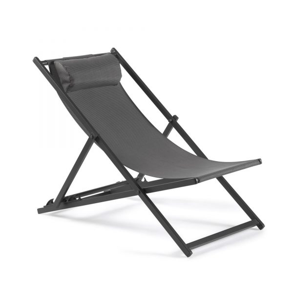 Outdoor Denia beach chair alu carcoal/silver grey